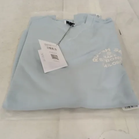 BOX OF APPROXIMATELY 8 X BRAND NEW BRASS MONKEY LADIES ROUGH SEAS MAKE STRONG SAILORS SWEATS - ICE BLUE // SIZE: XL
