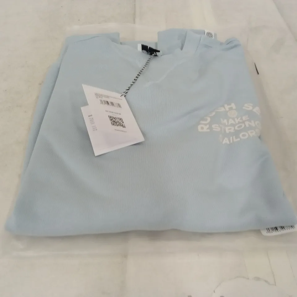 BOX OF APPROXIMATELY 8 X BRAND NEW BRASS MONKEY LADIES ROUGH SEAS MAKE STRONG SAILORS SWEATS - ICE BLUE // SIZE: XL