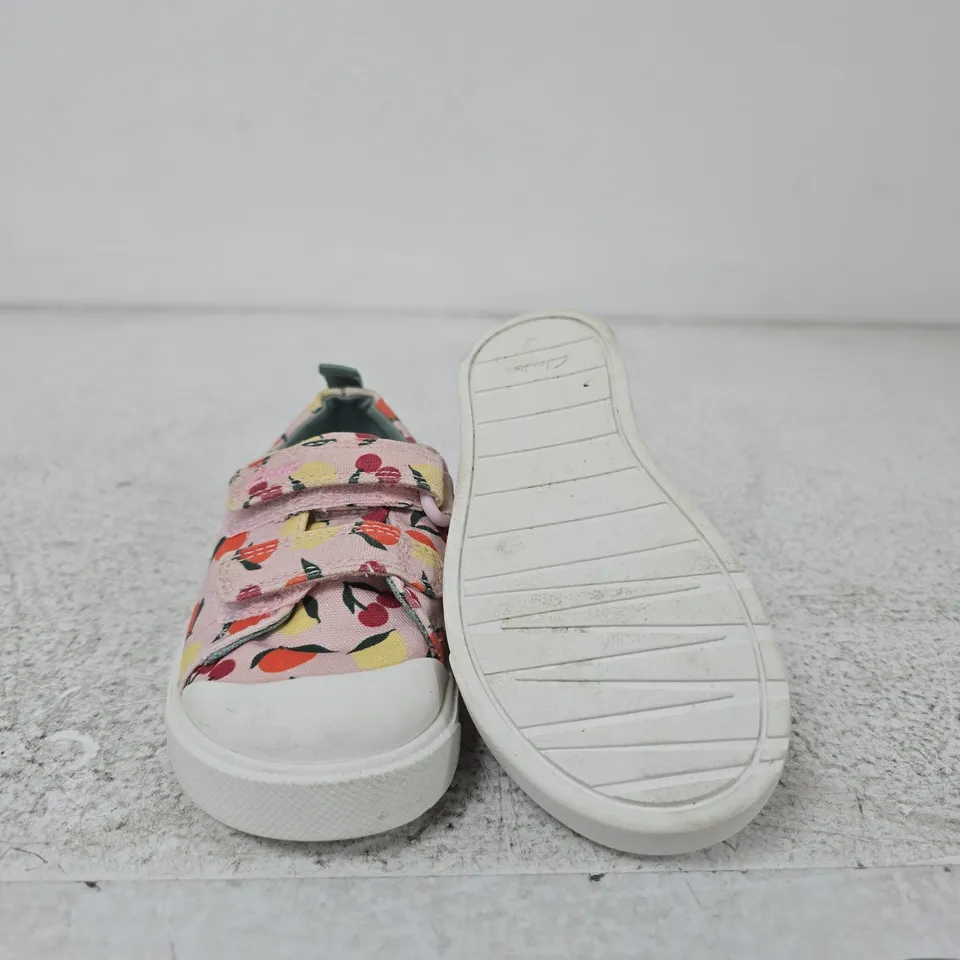 CLARKS FIRST SHOES FLORAL VELCRO TRAINERS – PINK (TODDLER) 