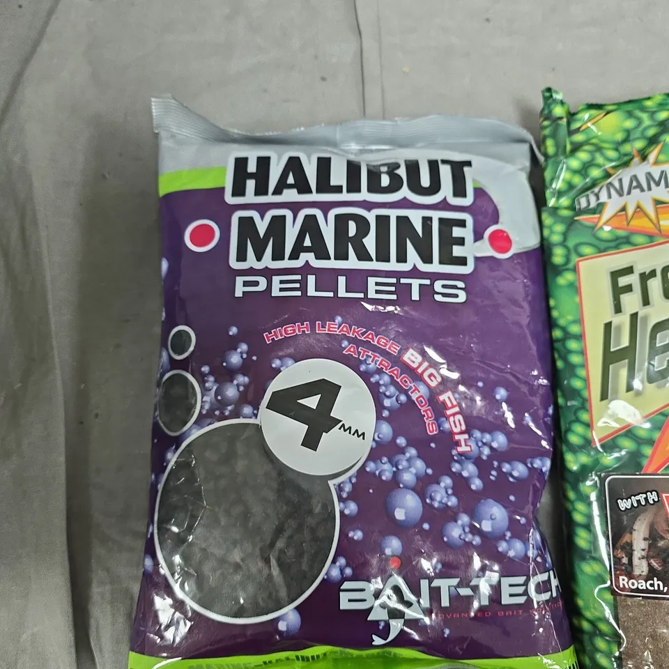 MIXED FISHING BOX ONLY INCLUDING: MARINE PELLETS, HEMPSEED AND METHOD FEEDER