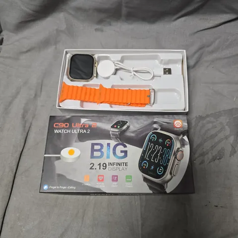 C90 ULTRA 2 SPORT SMARTWATCH – ORANGE SILICONE BAND, BOXED