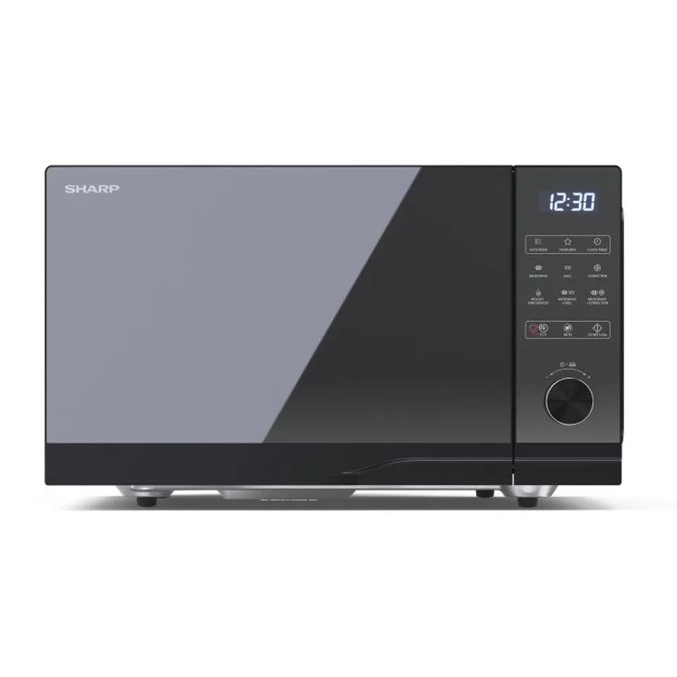 BAGGED SHARP 25L FREESTANDING COMBINATION FLATBED MICROWAVE OVEN & GRILL - BLACK