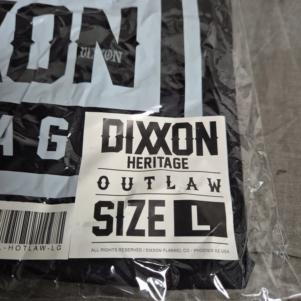 DIXON HERITAGE OUTLAW FLANNEL SHIRT IN BLACK – SIZE L