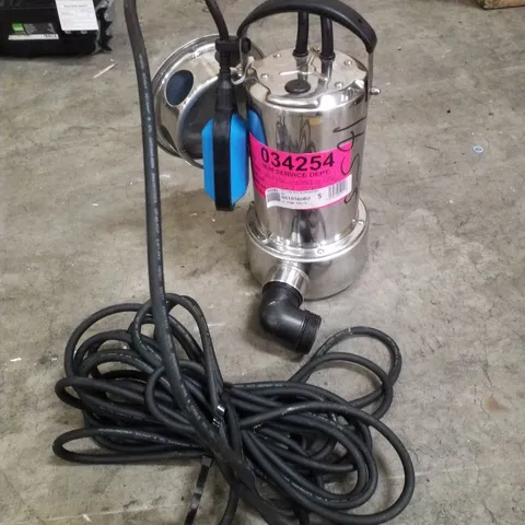 BOXED CLARKE 1100W STAINLESS STEEL DIRTY WATER SUBMERSIBLE PUMP 