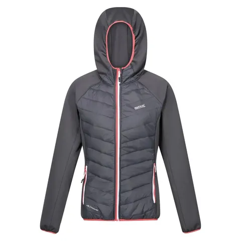 BRAND NEW REGATTA WOMEN'S ANDRESON VIII HYBRID JACKET IN SEAL GREY/PINK POTION SIZE 8