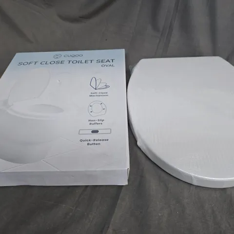 SEALED CUQOO SOFT CLOSE TOILET SEAT OVAL SHAPE