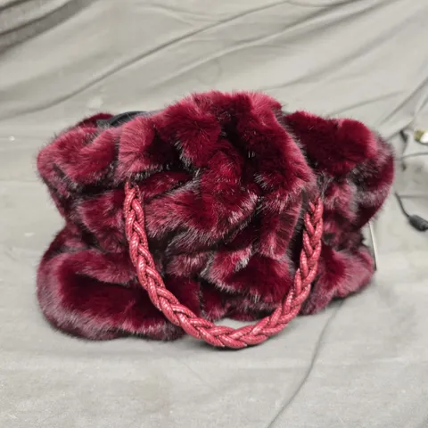 BO FAUX FUR VIOLET HANDBAG – BGM2504-7