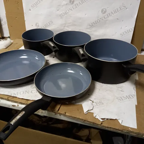 TOWER CERAMIC COASTED SAUCEPAN SET 