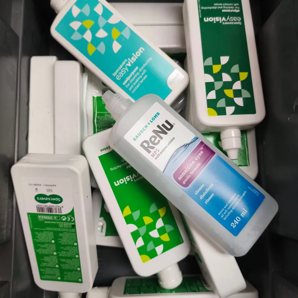 APPROXIMATELY 15 ASSORTED CONTACT LENS SOLUTION PRODUCTS - COLLECTION ONLY 