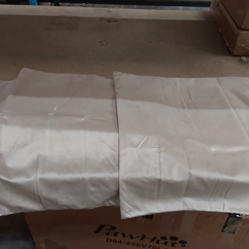 BOXED APEX CRUSHED VELVET CUSHION COVERS - SET OF 4, BEIGE (1 BOX)