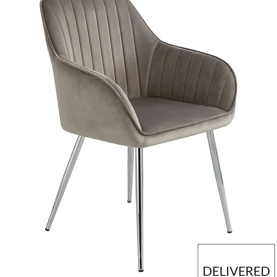 BOXED PAIR OF ALISHA DINING CHAIRS - GREY