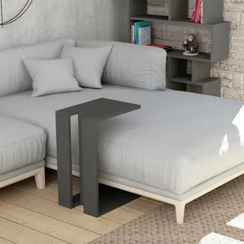 BOXED MUJU MODERN C SHAPE TABLE - ANTHRACITE
