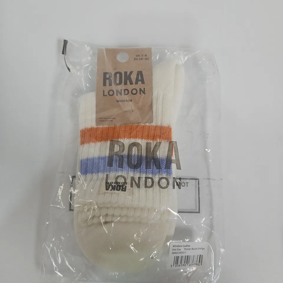 ROKA WINDSOR LADIES SOCKS – THISTLE/BURNT ORANGE – ONE SIZE