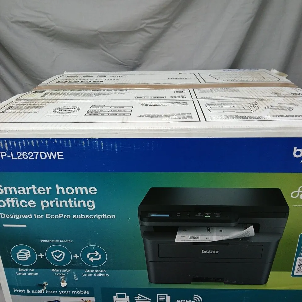 BOXED BROTHER DCP-L2627DWE ECOPRO READY 3-IN-1 MONO LASER PRINTER - COLLECTION ONLY