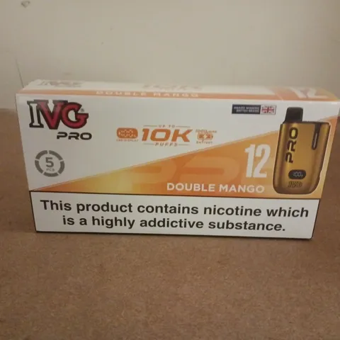 BOXED AND SEALED IVG PRO 10K DOUBLE MANGO 5PACK