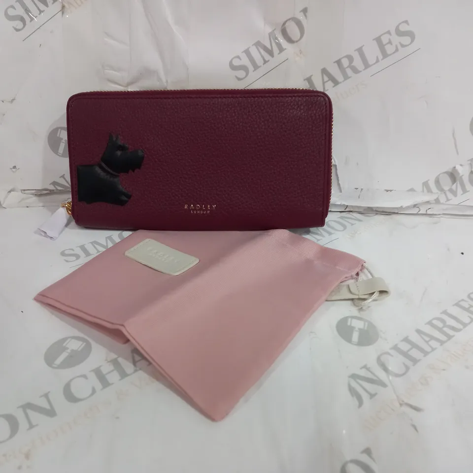RADLEY LONDON LEATHER PURSE IN RED WITH PINK POUCH