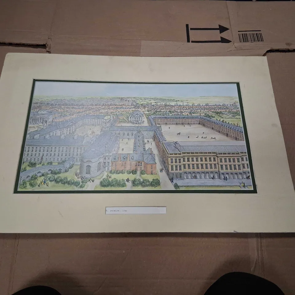 MOUNTED DUBLIN CITYSCAPE, 1780