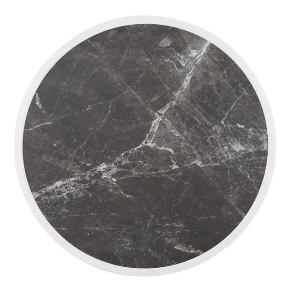 BOXED BOLERO FIBRE GLASS ROUND TABLE TOP DARK GRANITE EFFECT 580MM