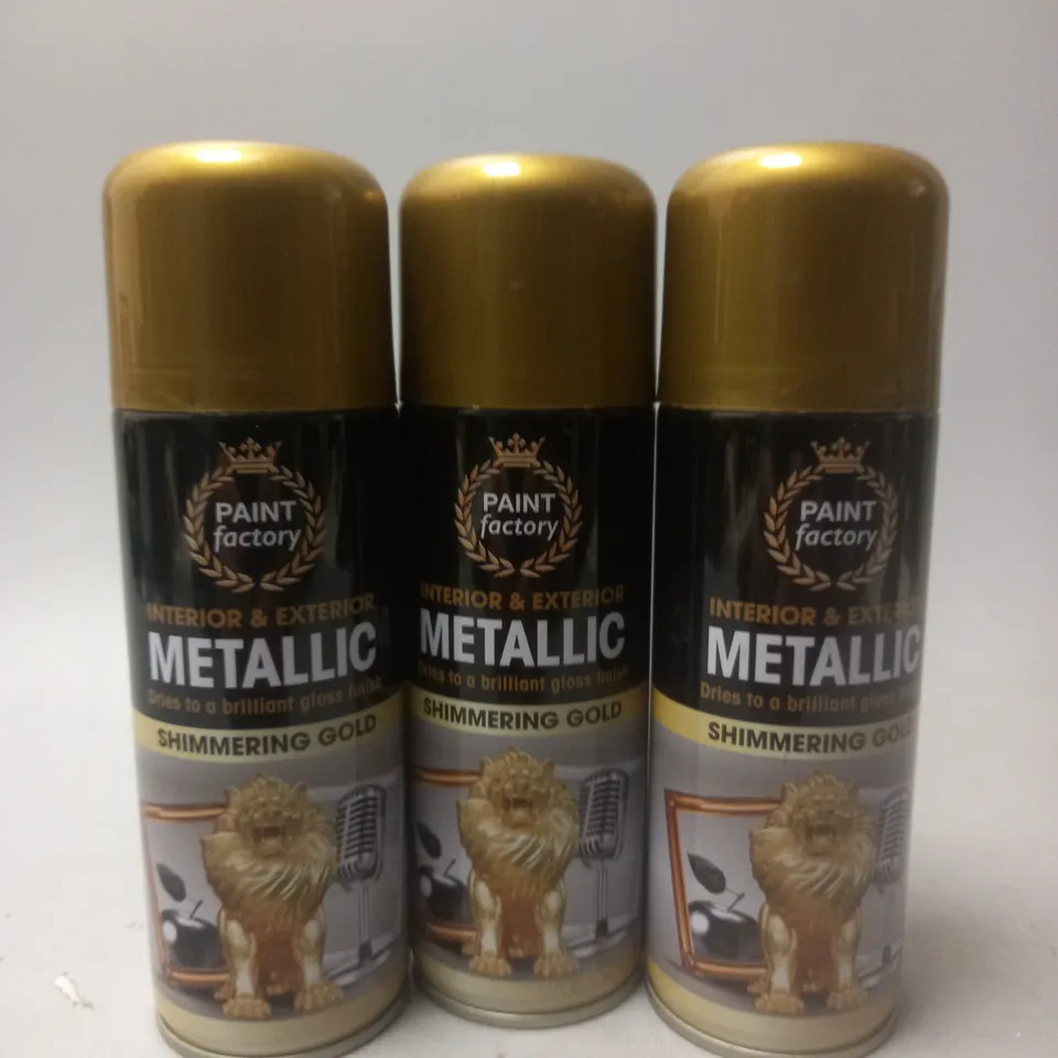 BOX OF 24 PAINT FACTORY INTERIOR AND EXTERIOR METALLIC - SHIMMERING GOLD 