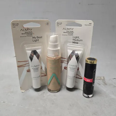 BOX OF APPROXIMATELY 80 ASSORTED HEALTH & BEAUTY ITEMS TO INCLUDE - ALMAY MY BEST LIGHT 010 PALE, ALMAY COMPLEXION MAKEUP 400 , REVLON 015 LIPSTICK ETC