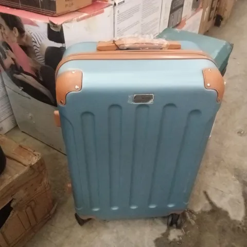 MEDIUM SUITCASE BLUE & BROWN
