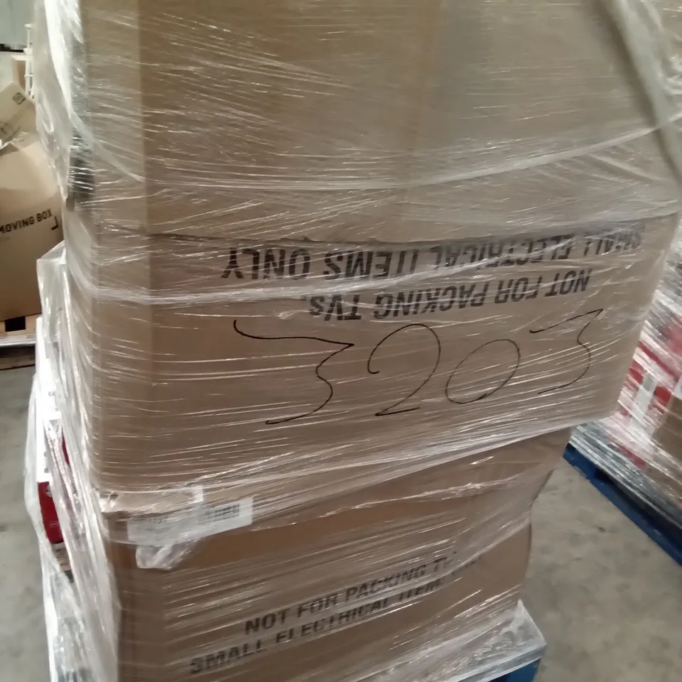 PALLET OF ASSORTED ELECTRONICS INCLUDING CD BOOMBOX, FITRX MUSCLE MASSAGE GUN, ROKU EXPRESS, PANASONIC DVD PLAYER, CANON PIXMA PRINTER, POLAROID BLUETOOTH DAB+/FM RADIO