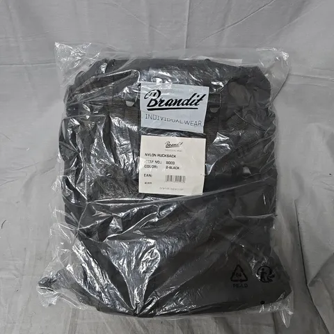 BAGGED BRANDIT NYLON RUCKSACK – BLACK (BRANDIT INDIVIDUAL WEAR)