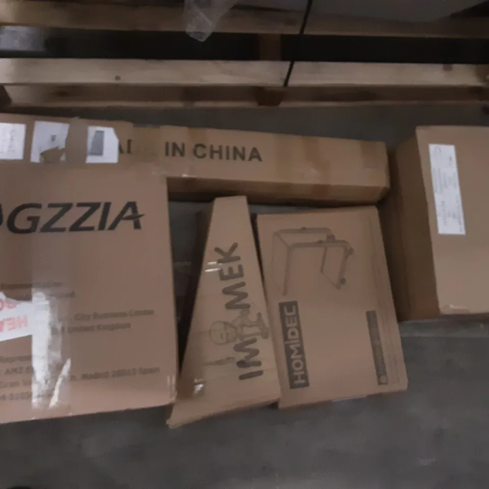 PALLET OF ASSORTED PRODUCTS INCLUDING JOYOUNG HANDS FREE WASHING BLENDER, HOMIDEC, BAGZZIA, IM MEK SCOOTER, MASS DYNAMIC TOILET SEAT 