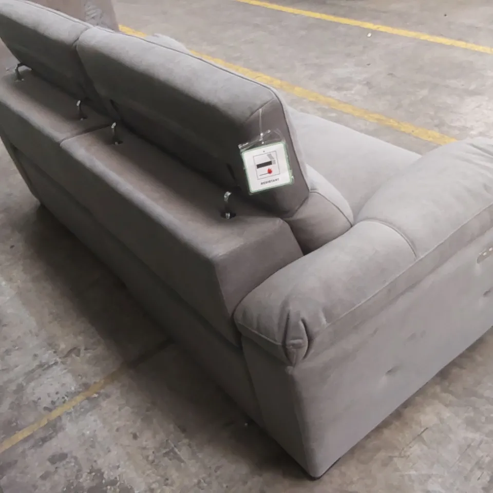 BOWEN VELVET FABRIC 3 SEATER POWER RECLINER SOFA RRP £1229