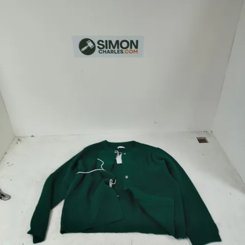 SIMPLY BE WOMEN'S GREEN KNIT CARDIGAN – UK 16/18
