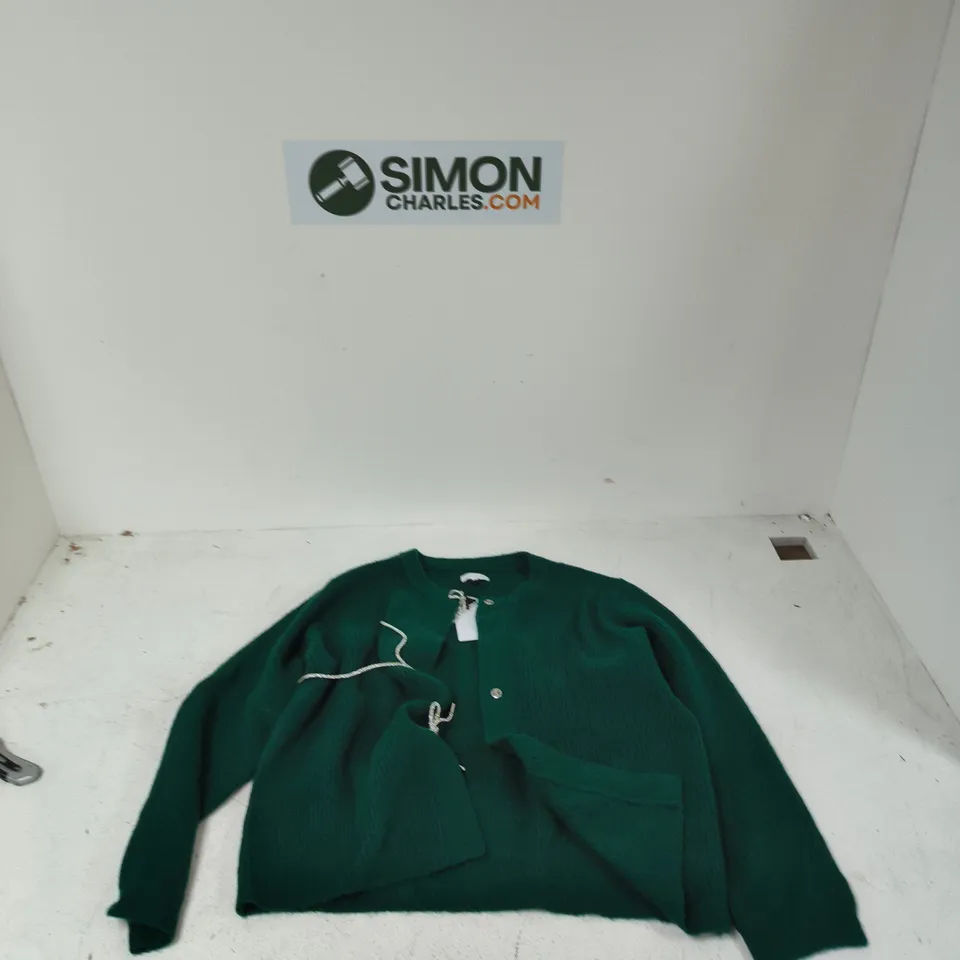 SIMPLY BE WOMEN'S GREEN KNIT CARDIGAN – UK 16/18