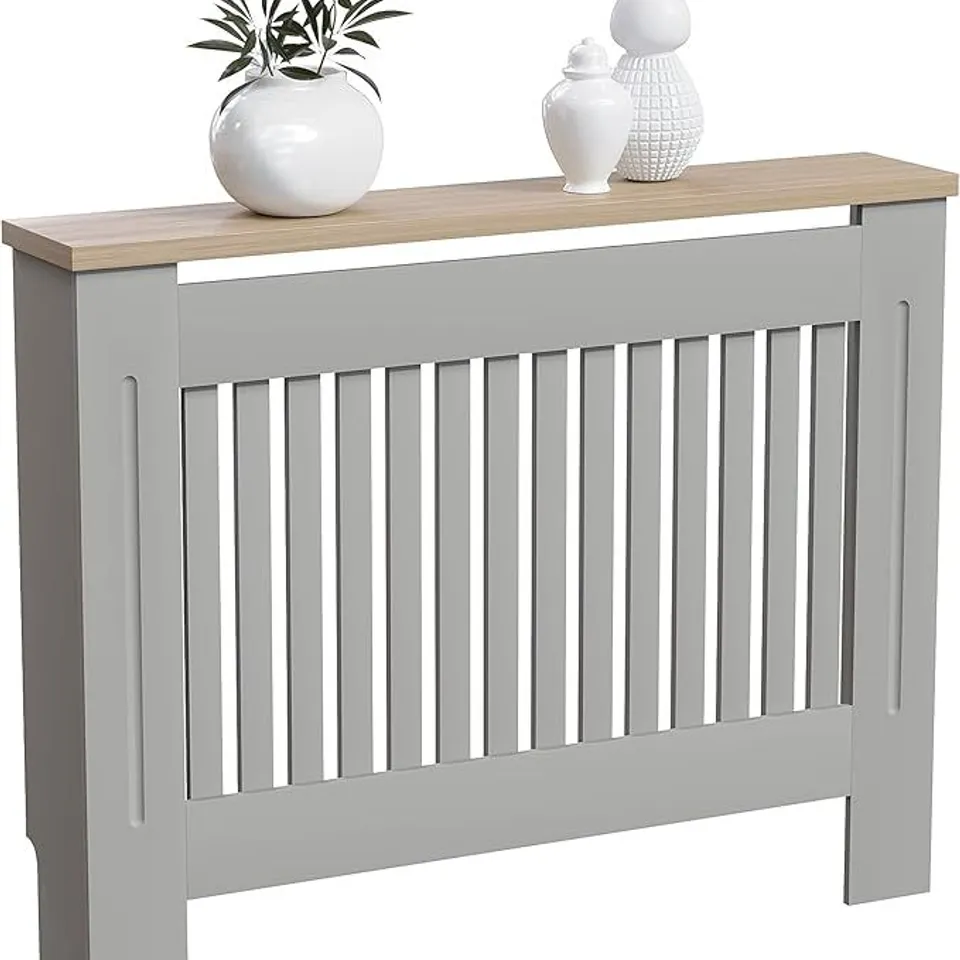 BOXED VIDA DESIGNS ARLINGTON OLIVE GREY RADIATOR COVER MEDIUM