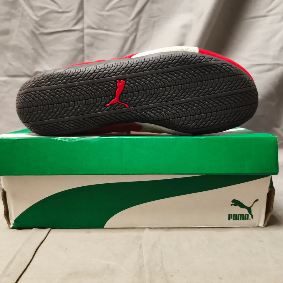 BOXED PAIR OF PUMA SPEEDCAT OG SHOES IN RED/WHITE SIZE UK 6