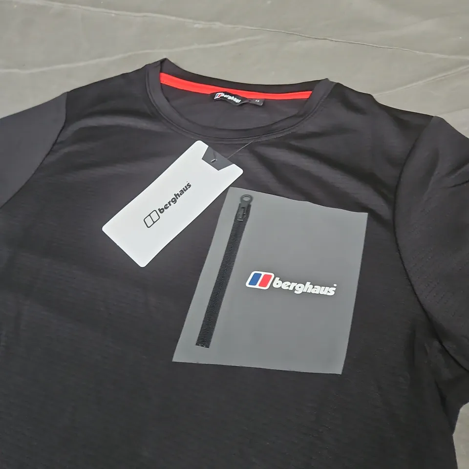 BERGHAUS BLACK T-SHIRT - SIZE 13YRS