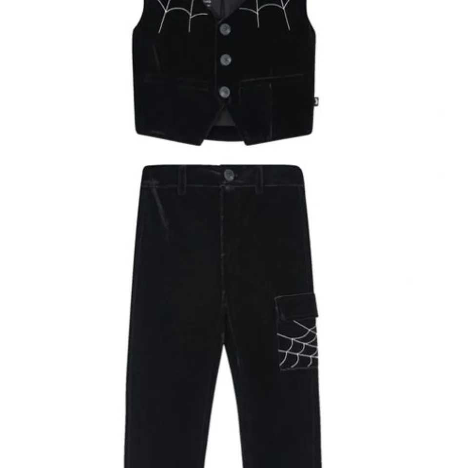 APPROXIMATELY 25 BRAND NEW CHILDREN'S SET (PANTS, VEST) KILLSTAR - SPOOKY SPIDER 2 - BLACK AGE 4/5 YEARS