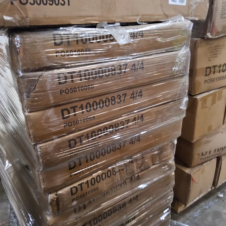 PALLET OF DININD TABLE PARTS INCLUDING, 5 × DT837 BOX 4, 8 × DT838 BOX 4 & 4 × DT747 BOX2