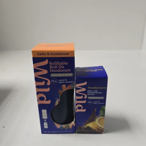 PALM REFILLABLE ROLL-ON DEODORANT PLUS REFILL – CEDAR & SANDALWOOD & THUNDERSTORM 