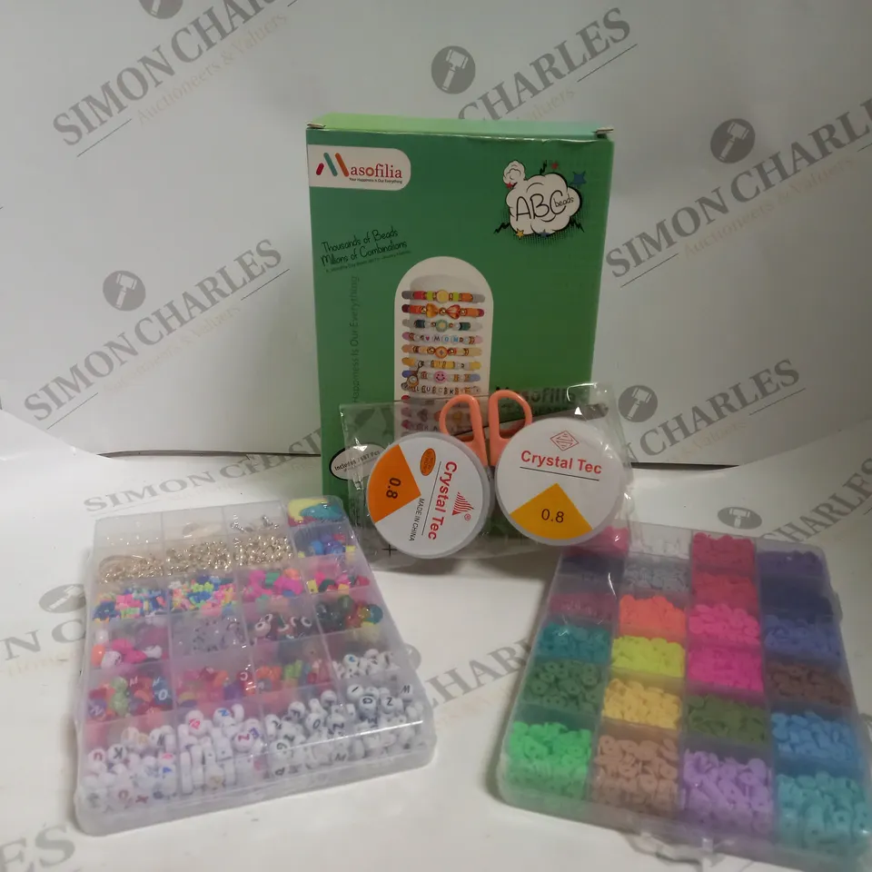 BOX OF MASOFILIA CLAY BEADS - APPROX 7000 BEADS 