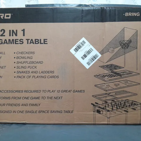 BOXED HY-PRO 3FT 12 IN 1 MULTI GAMES TABLE - COLLECTION ONLY