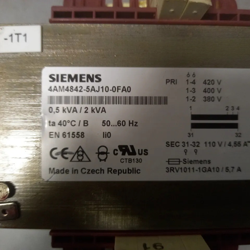 SIEMENS 4AM4842-5AJ10-0FA0 TRANSFORMER