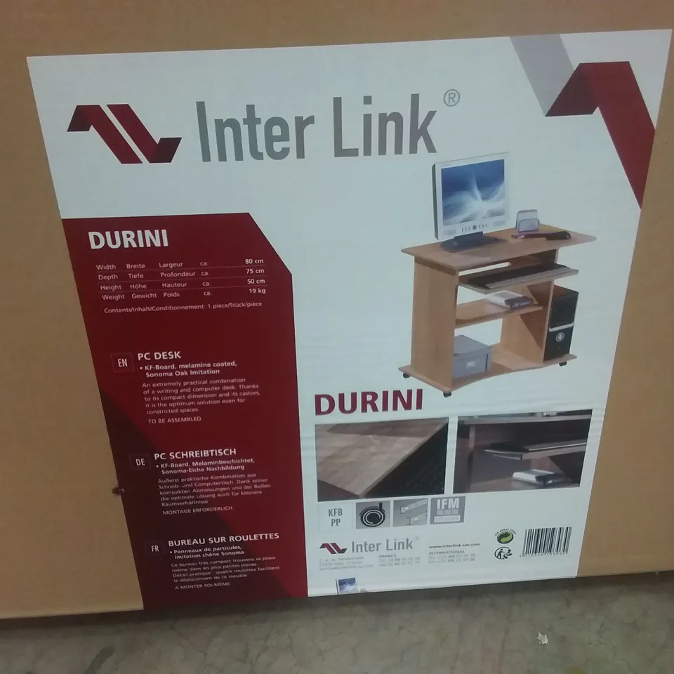 BOXED INTERLINK DURINI COMPUTER DESK (1 BOX)