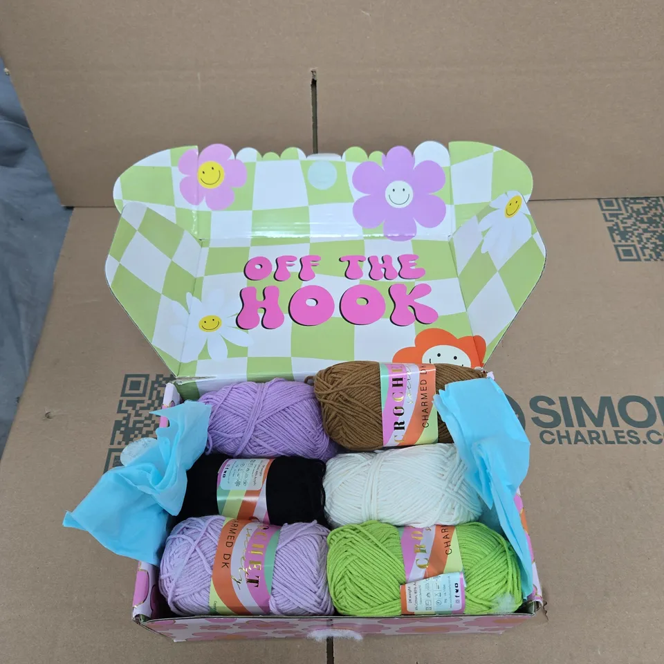 OFF THE HOOK CROCHET KIT – 6 DK YARN SKEINS IN PASTEL COLOURS (CHARMED DK)