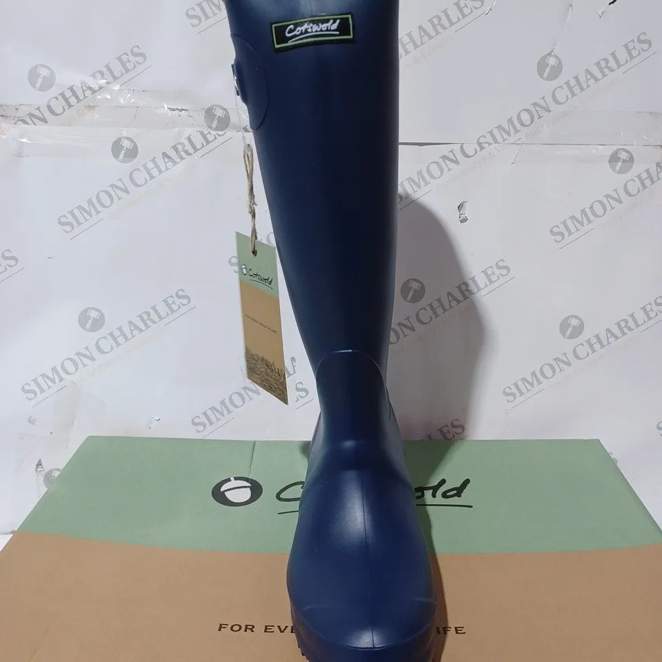COTSWOLD SANDRINGHAM NAVY WELLIES - SIZE 6