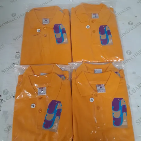 BOX OF APPROX. 39 AS SCHOOL WEAR BOYS POLO SHIRTS IN DIFFERENT SIZES TO INCLUDE - EU 28 - EU 26 - EU 32 ETC