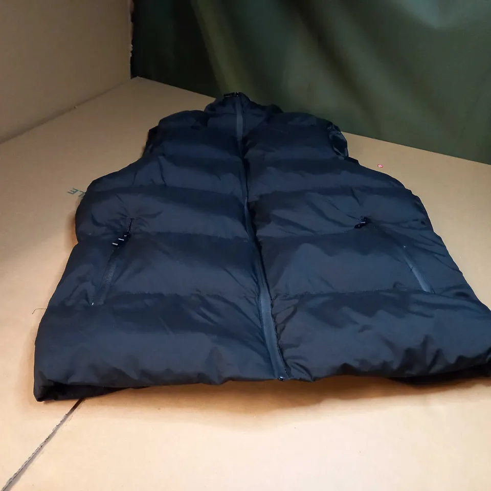 DESIGNER BLACK PADDED GILET - 2XL