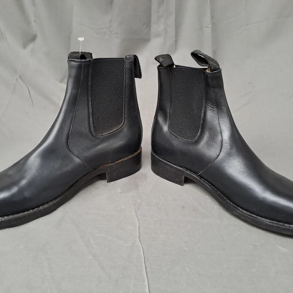 BOXED PAIR OF AMBLERS CHELSEA BOOTS IN BLACK SIZE UNSPECIFIED