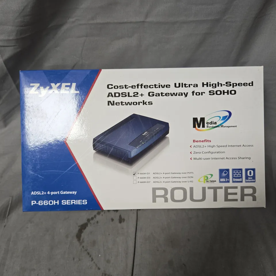 ZYXEL P-660H SERIES ADSL2+ ROUTER – BOXED