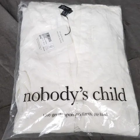 NOBODY'S CHILD STARLIGHT MIDI DRESS - WHITE CIRCLE DETAIL, UK 14 (EU 42, USA 10)