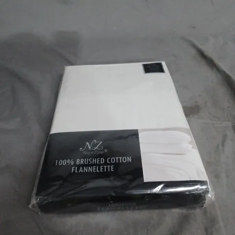 NIGHT ZONE 100% BRUSHED COTTON FLANNELETTE SINGLE FLAT SHEET 178 X 245 CM