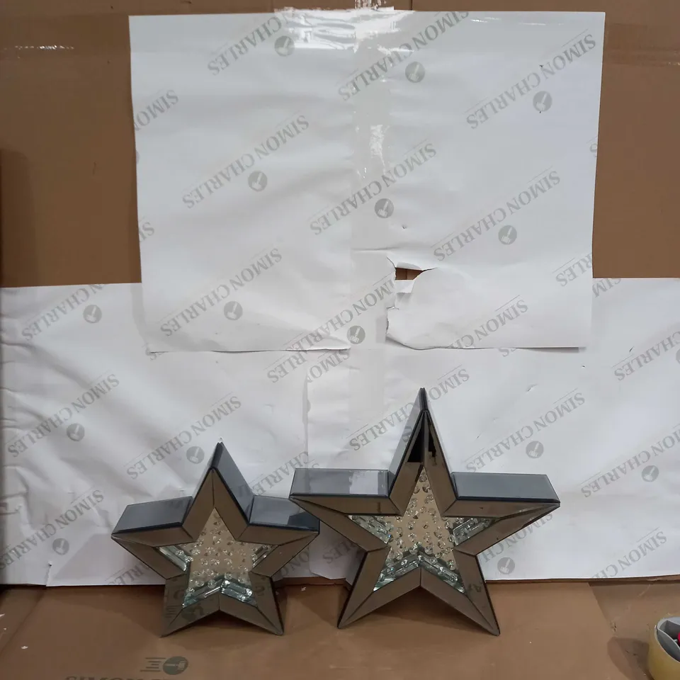 JM BY JULIEN MACDONALD SET OF ENCAPSULATED CRYSTAL STARS